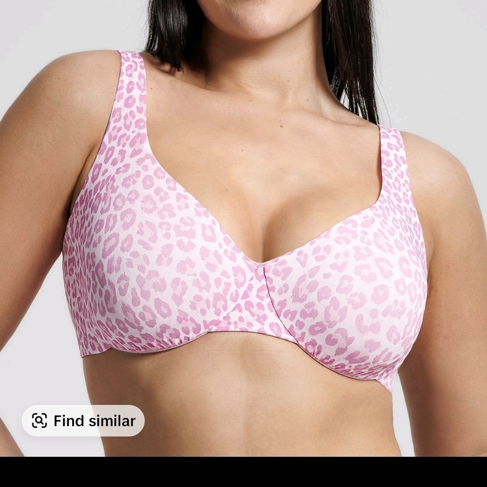 FeelinGirl Brand Pink Leopard Print Underwire Bra - Women Intimates